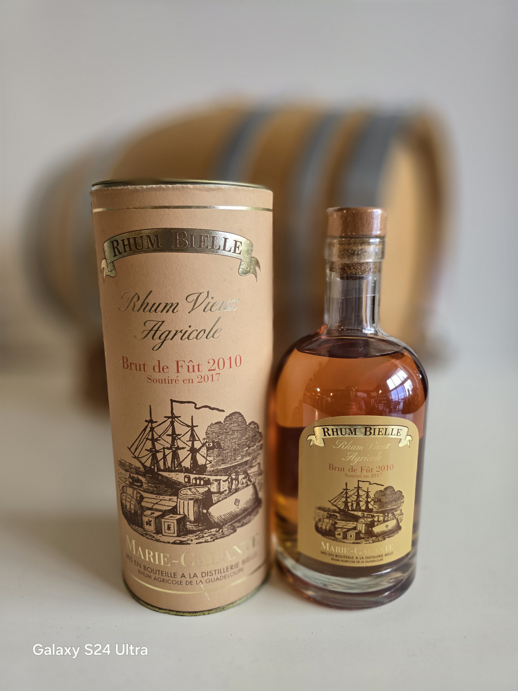 Rhum vieux Bielle brut de fût 70 cl 57,3° millésime 2010