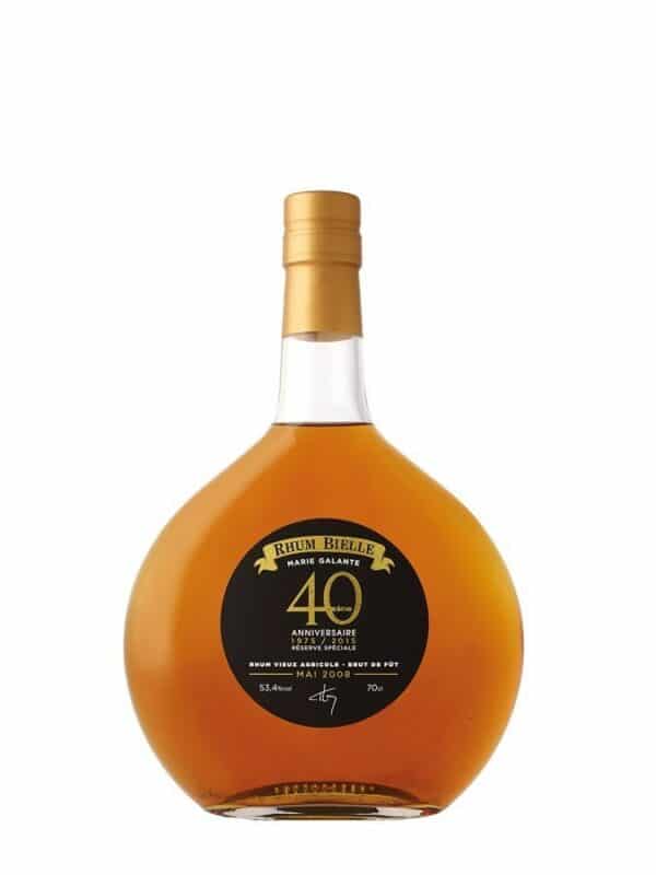 RHUM VIEUX BIELLE cuvée anniversaire 40 ans 70 cl 53,4° Millésime 2008