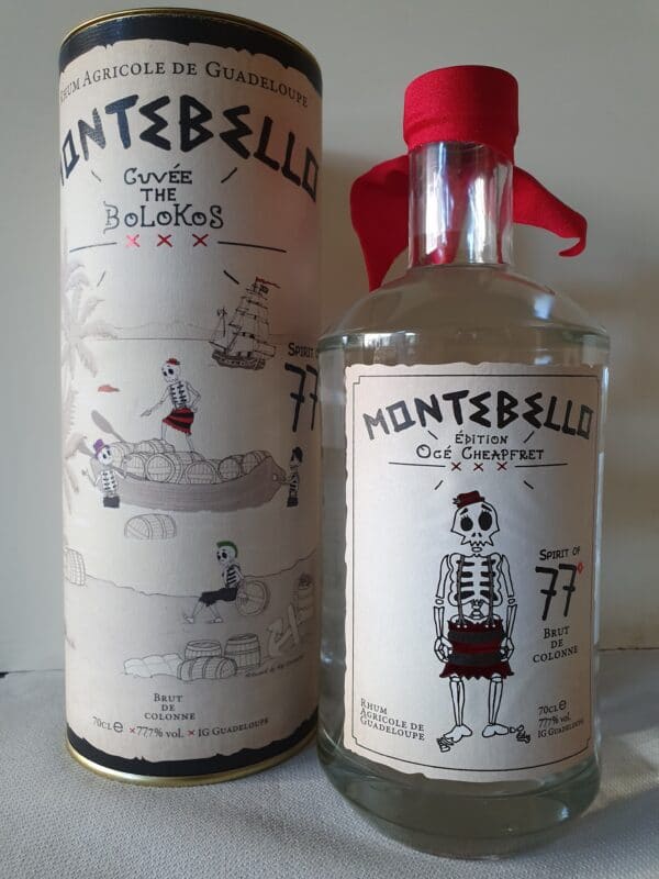 RHUM BLANC MONTEBELLO  70 cl 77° cuvée  BOLOKOS 2020