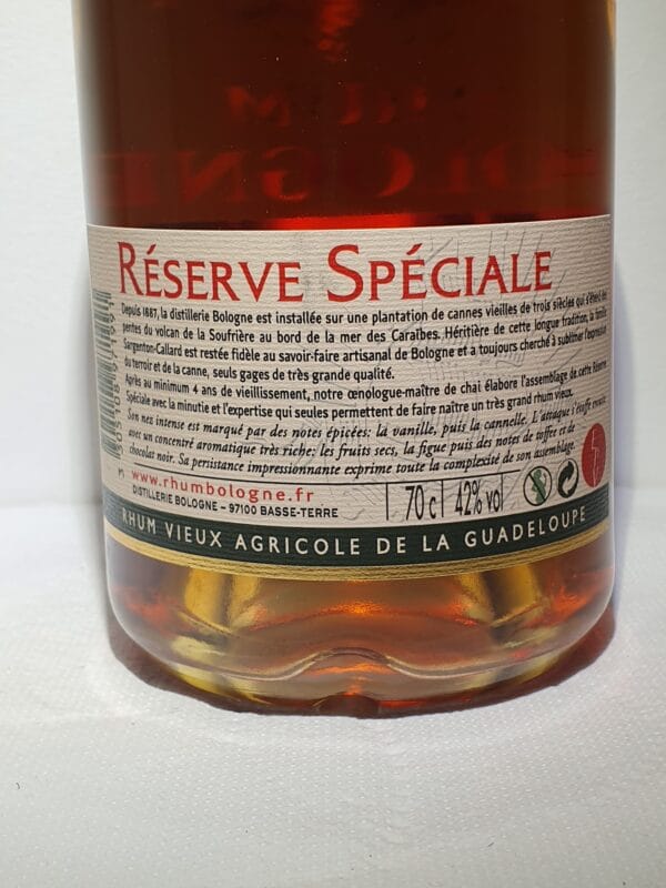 RHUM VIEUX BOLOGNE 70 cl 42° réserve spéciale – Image 2