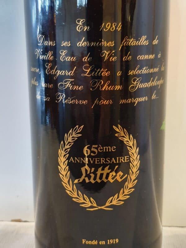 RHUM VIEUX LITTEE 70 CL  50°millésime 1984 – Image 3