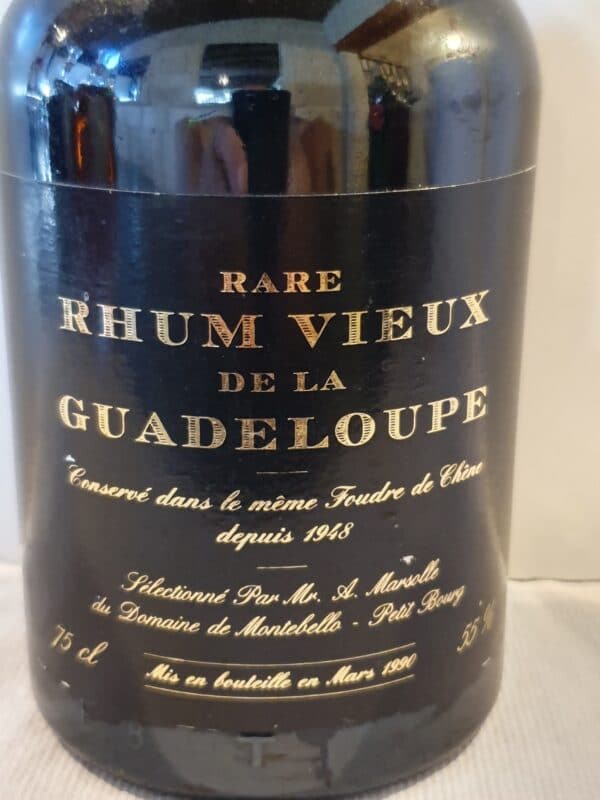 RHUM VIEUX MONTEBELLO 75 cl 55° millésime 1948 – Image 2