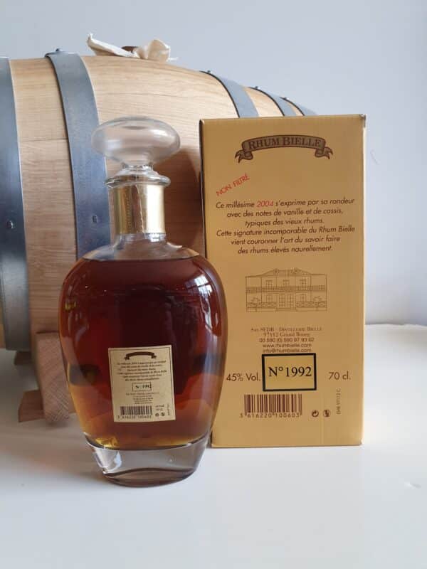 RHUM VIEUX BIELLE 70 cl 45° MILLESIME 2004 – Image 2