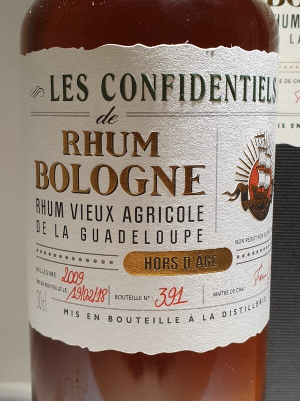 RHUM VIEUX BOLOGNE  HORS AGE 50 cl 49.9°millésime 2009 – Image 2