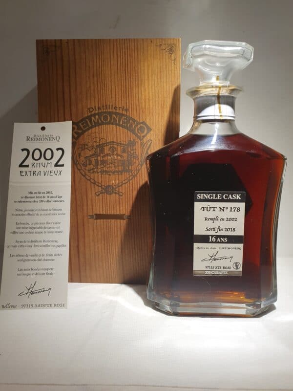 RHUM VIEUX REIMONENQ 70 cl 49° millésime 2002 – Image 4