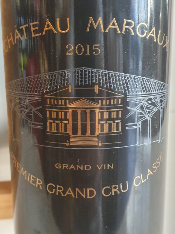 VIN CHATEAU MARGAUX 75 CL MILLESIME 2015  1ER GRAND CRU CLASSE – Image 2