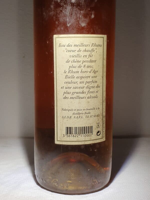 RHUM VIEUX BIELLE HORS AGE 50 cl 42° CIRCA 1980 – Image 2
