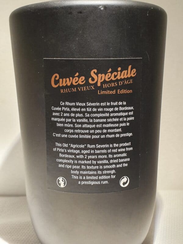 RHUM VIEUX SEVERIN CUVEE PIRLA 2005 70 cl 42 °12 ANS – Image 2