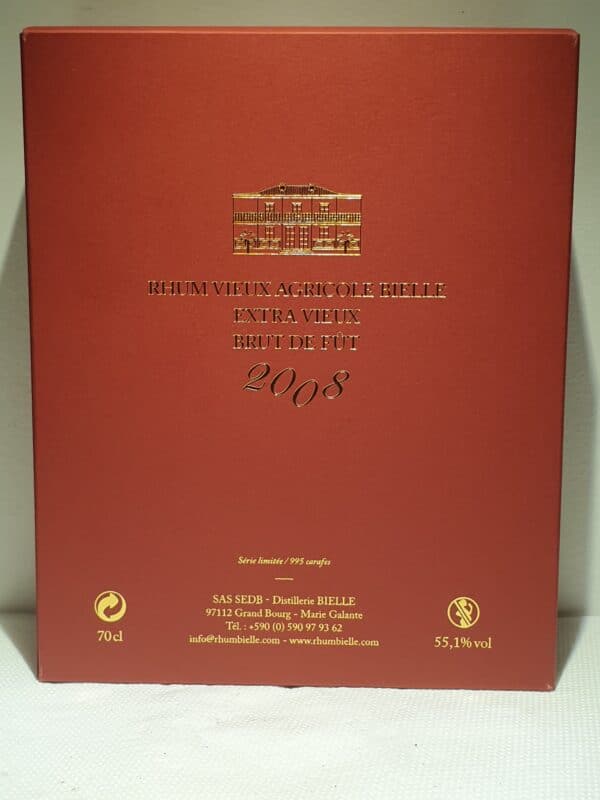 RHUM VIEUX BIELLE BRUT DE FUT 70 cl 55.1 ° Millésime 2008 – Image 4