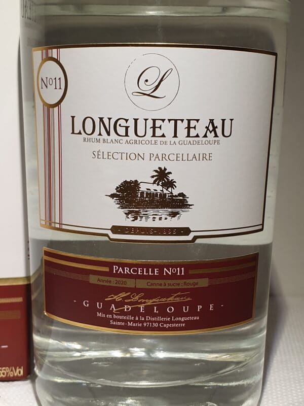 RHUM BLANC LONGUETEAU 70 CL 55° MILLESIME 2020 PARCELLAIRE 11 – Image 4