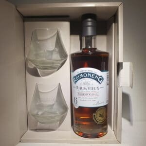 RHUM VIEUX REIMONENQ 70 cl 40° RESERVE 2013 EN  COFFRET 2 VERRES