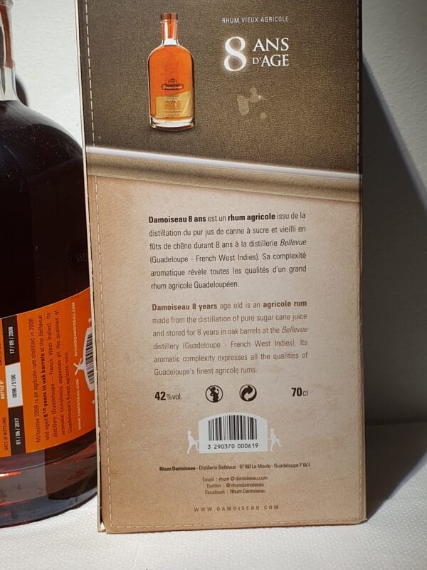 RHUM VIEUX DAMOISEAU 70 cl 47.9% CUVEE SUBPRIME 2008 – Image 3