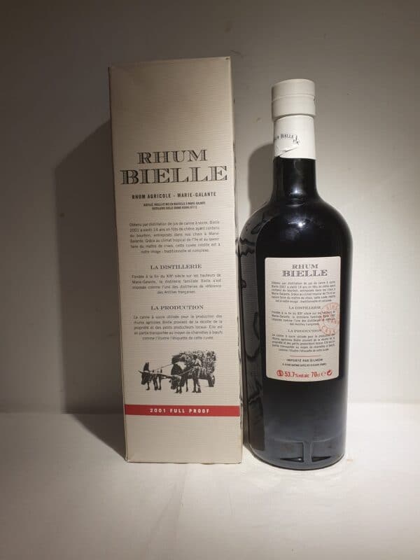 RHUM VIEUX BIELLE 70 cl 53.7° LMDW MILLESIME 2001 FUT 2 – Image 2
