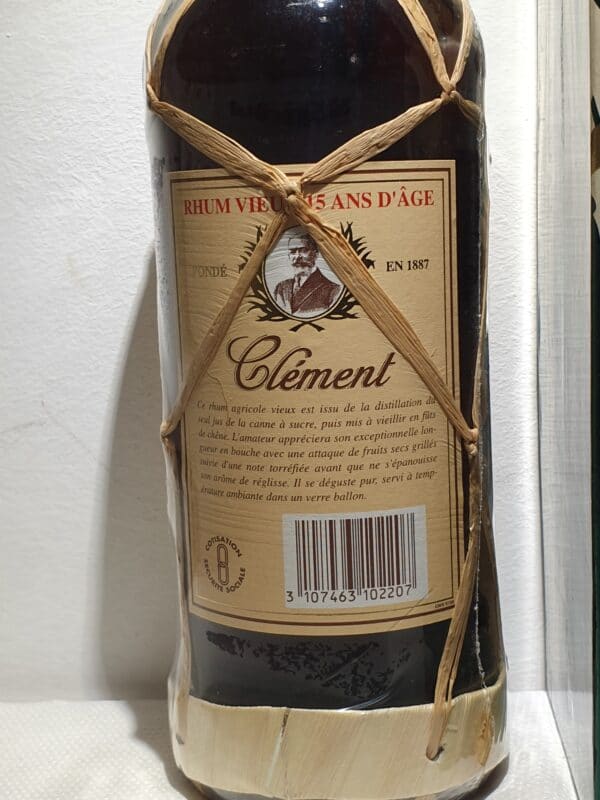 RHUM VIEUX CLEMENT 70 cl 44° CIRCA 1990 15 ANS AGE – Image 3