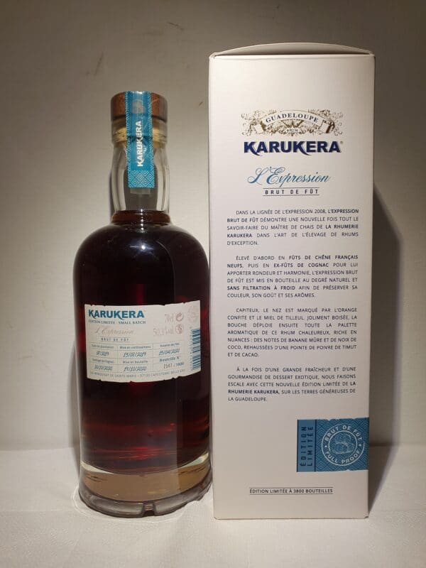 RHUM AMBRE KARUKERA L’EXPRESSION BDF 70 cl 50.1° – Image 2