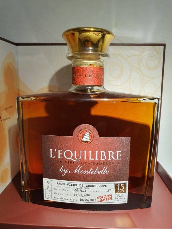 RHUM VIEUX MONTEBELLO CUVEE EQUILIBRE 70 cl 47.2° BDF – Image 4