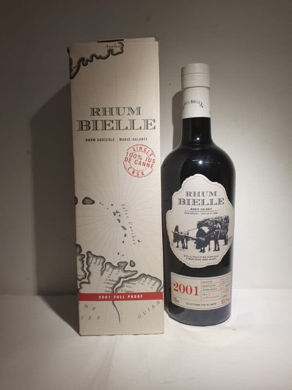 RHUM VIEUX BIELLE 70 cl 53.7° LMDW MILLESIME 2001 FUT 2