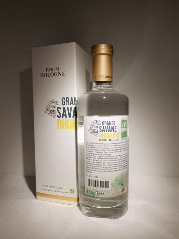 RHUM BOLOGNE BLANC BIO 70 cl 61.2 ° GRANDE SAVANE – Image 2