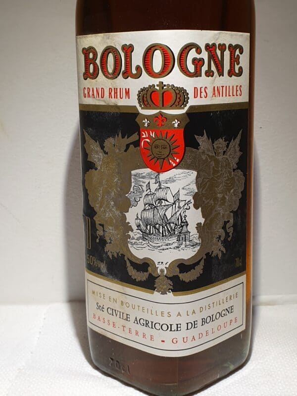 RHUM VIEUX BOLOGNE SPECIAL TOPAZE 70 cl 50° CIRCA 1950 – Image 3