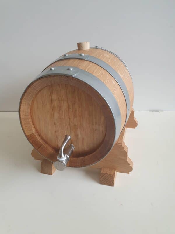 FUT DE CHENE FRANCAIS 5L ROBINET INOX – Image 2