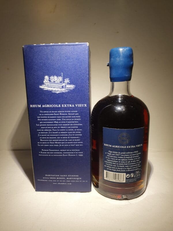 RHUM VIEUX HSE 50 CL 47.8° MILLESIME 2003 – Image 2