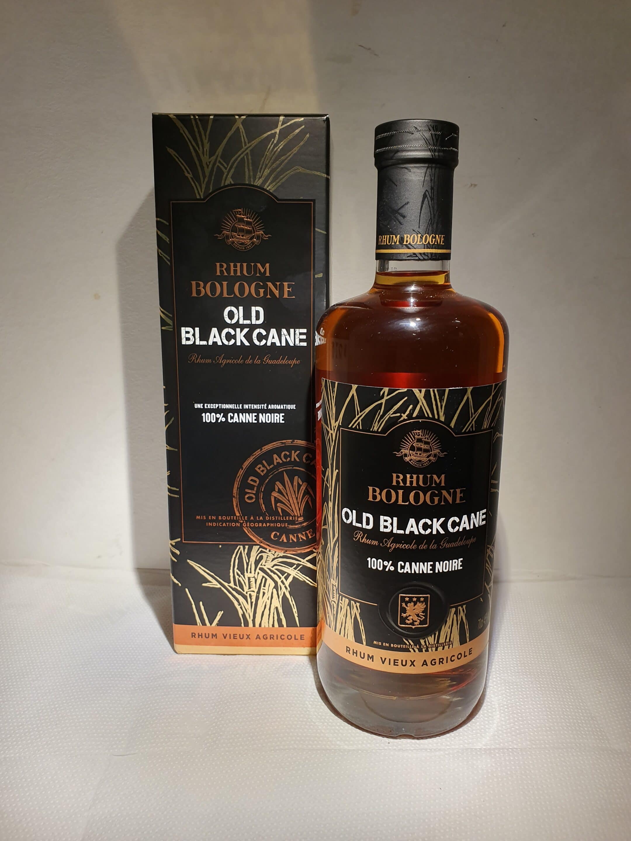 RHUM VIEUX BOLOGNE OLD BLACK CANE 70 CL 45° - Rhum Caraibes