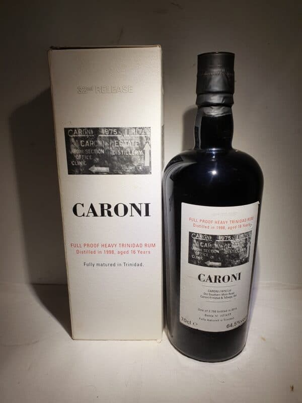 RHUM VIEUX CARONI 70 CL 64.5° MILLESIME 1996 FULL PROOF
