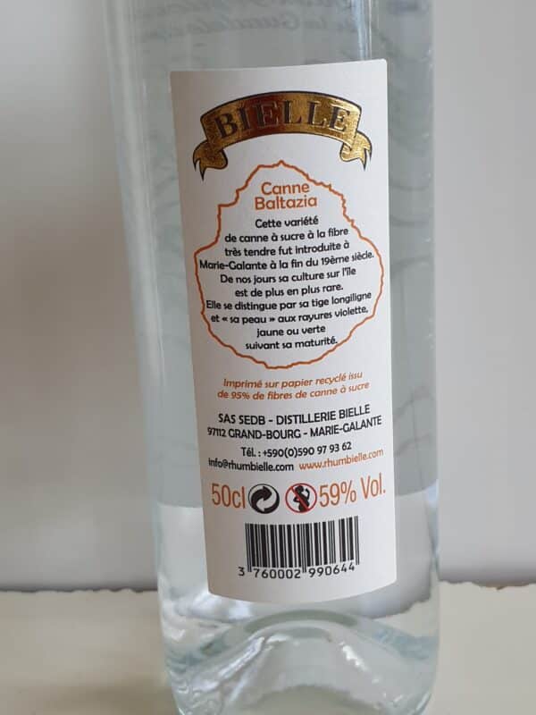 RHUM BLANC BIELLE 50 CL 59° CANNE BALTAZIA – Image 3
