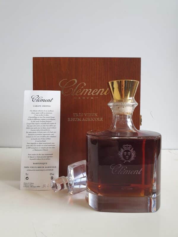 CARAFE CRISTAL RHUM VIEUX CLEMENT 70 CL 42° HORS D'AGE – Image 2