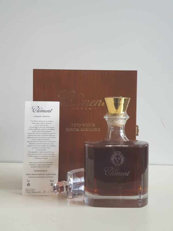 CARAFE CRISTAL RHUM VIEUX CLEMENT 70 CL 42° HORS D'AGE