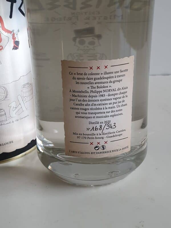 RHUM BLANC MONTEBELLO CUVEE THE BOLOKOS 3 70 cl 78.2° BRUT DE COLONNE – Image 2