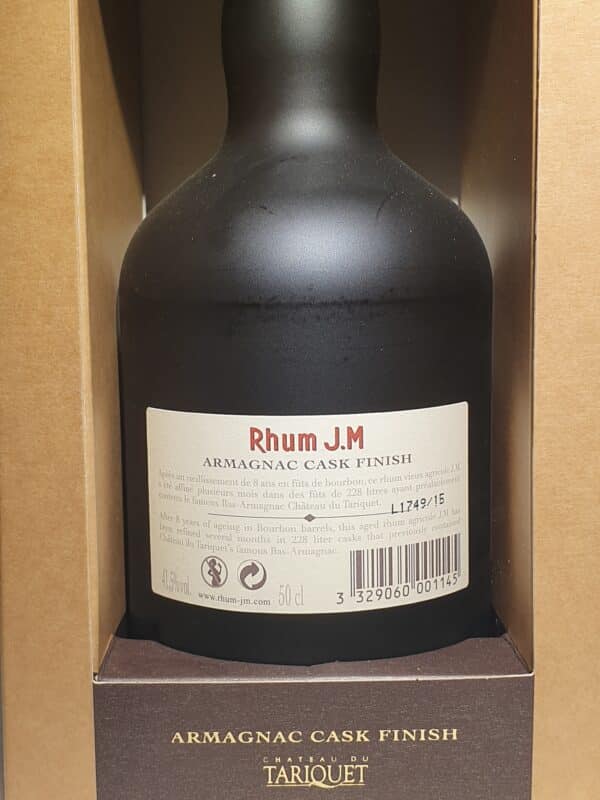 RHUM VIEUX JM 50 CL 41.5° ARMAGNAC CASK FINISH MILLESIME 2005 – Image 2
