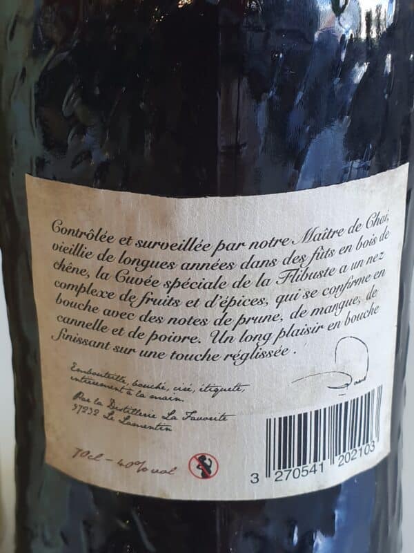 RHUM VIEUX LA FAVORITE 70 CL 40° LA FLIBUSTE MILLESIME 1986 – Image 2