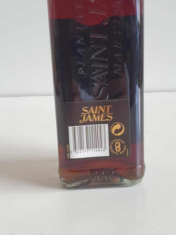RHUM VIEUX ST JAMES 70 CL 43° MILLESIME 1982 – Image 5