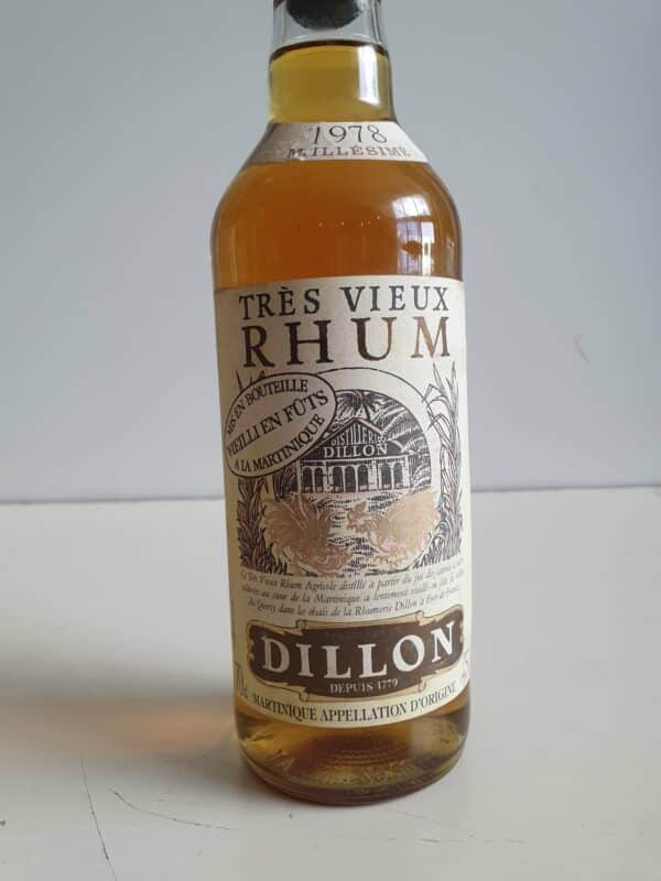 RHUM VIEUX DILLON 70 CL 45° MILLESIME 1978 – Image 2