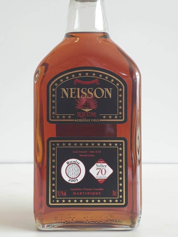 RHUM VIEUX NEISSON 70 CL 51.3° MILLESIME 2005 70 ANS VELIER – Image 2