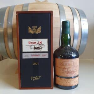 RHUM VIEUX JM 70 CL 41.7° MILLESIME 2001 ETIQUETTE CUIR 15 ANS