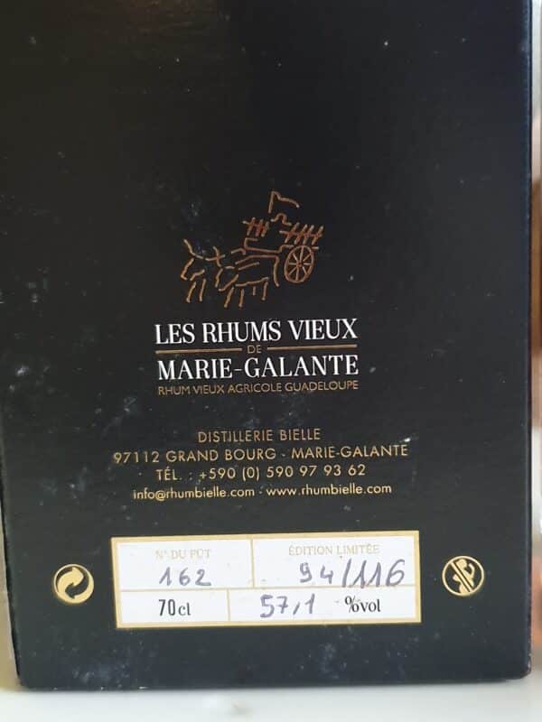 RHUM VIEUX RVMG / BIELLE 70 CL 57.1°  MILLESIME 2005 FUT 162 – Image 4