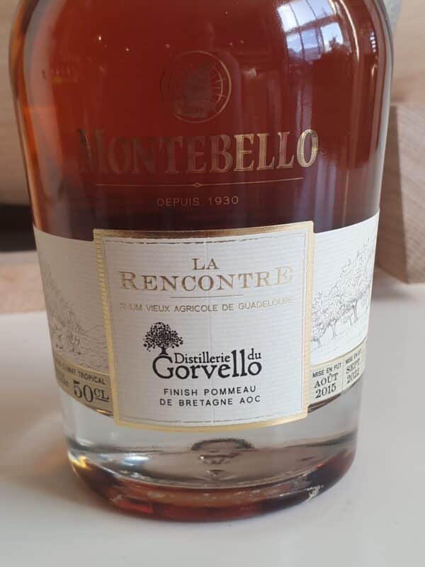RHUM VIEUX MONTEBELLO 50 CL 49.1° MILLESIME 2015 FINISH POMMEAU DE BRETAGNE – Image 3