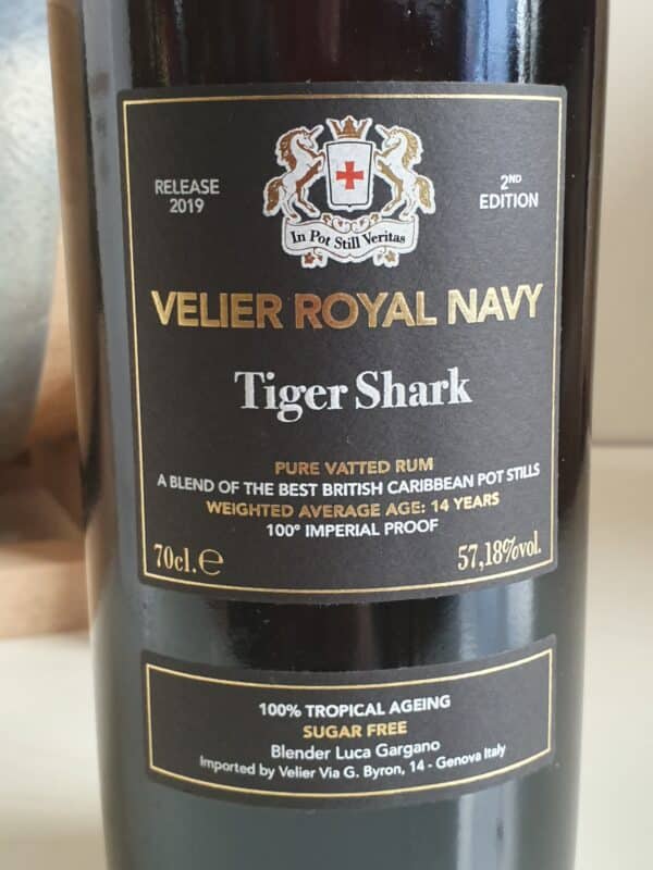 RHUM VIEUX VELIER ROYAL NAVY 70 CL 57.18° TIGER SHARK – Image 3