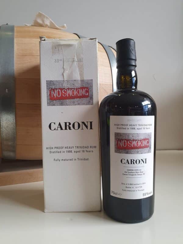 RHUM VIEUX CARONI 70 CL 55° NO SMOKING MILLESIME 1998