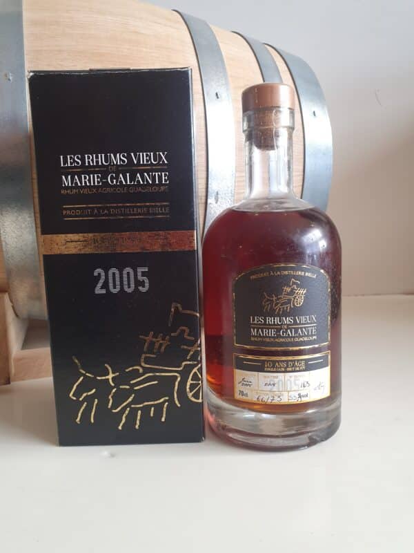RHUM VIEUX RVMG / BIELLE 70 CL 55.9° MILLESIME 2005 FUT 163