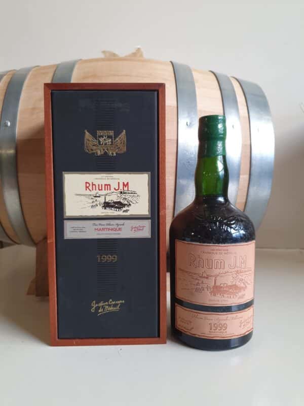 RHUM VIEUX JM 70 CL 42.6°MILLESIME 1999 ETIQUETTE CUIR 15 ANS