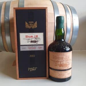 RHUM VIEUX JM 70 CL 41.5° MILLESIME 2002 ETIQUETTE CUIR 15 ANS