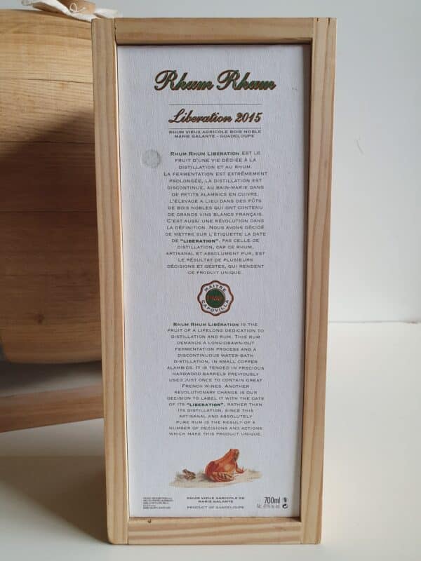 RHUM VIEUX LIBERATION 70 CL 45° MILLESIME 2015 – Image 2
