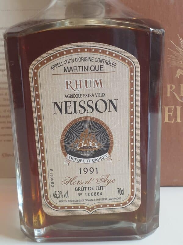 RHUM VIEUX NEISSON 70 CL 45.3° MILLESIME 1991 N° 864 – Image 2