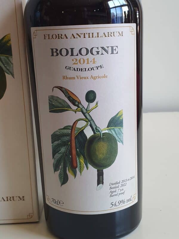 RHUM VIEUX BOLOGNE 70 CL 54.9° MILLESIME 2014 FLORA ANTILLARUM – Image 3