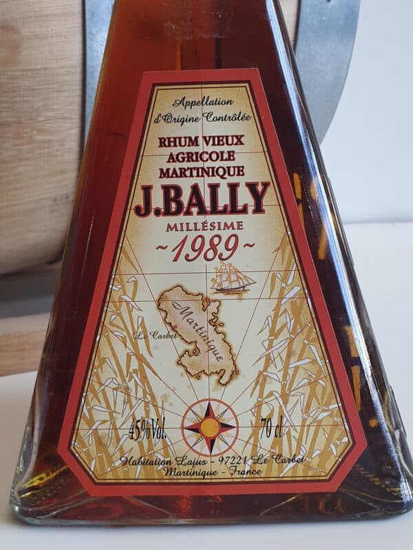 RHUM VIEUX BALLY 70 CL 45° PYRAMIDE-MILLESIME 1989 – Image 2