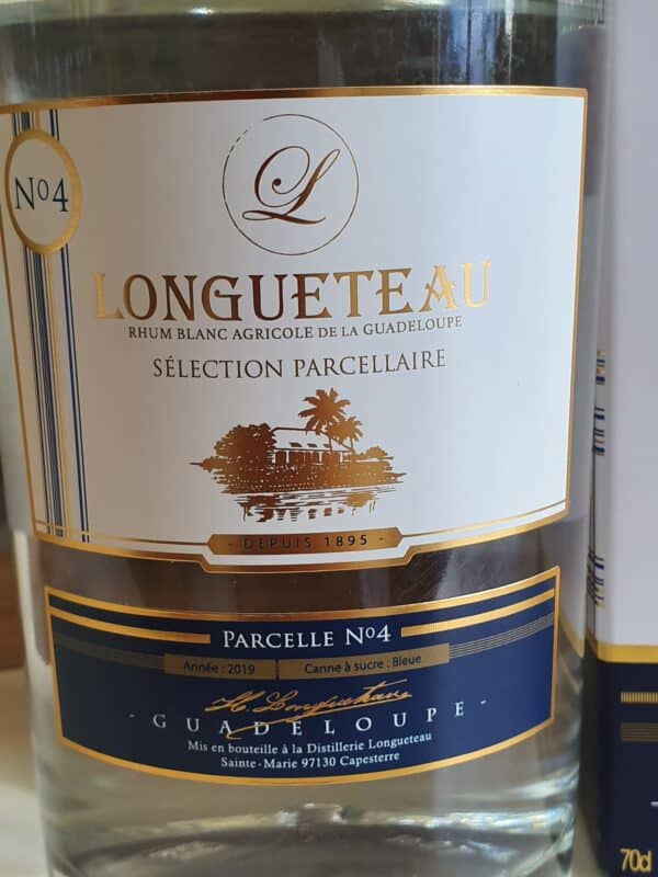 RHUM BLANC LONGUETEAU 70 CL 55° MILLESIME 2019 PARCELLAIRE N° 4 – Image 2
