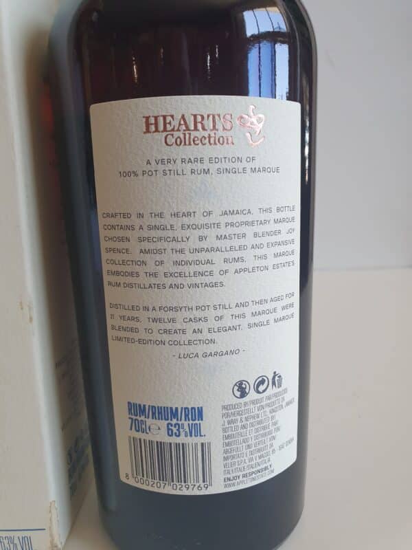 RHUM VIEUX APPLETON ESTATE 70 CL 63° MILLESIME 1999 – Image 2